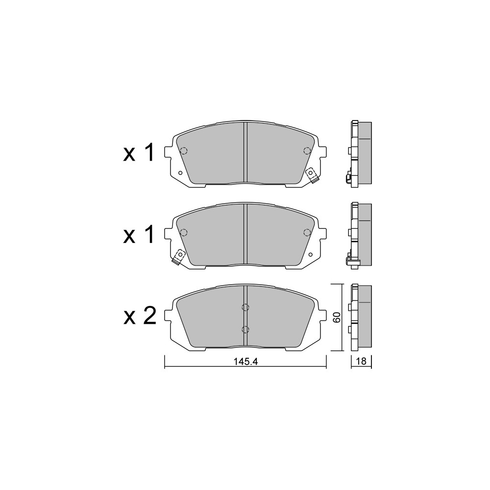 Pastilhas de travão dianteiras GT2i Club para HYUNDAI Sonata VIII (DN8) 2.5 T/GDI 290hp 2019-03-01-Array