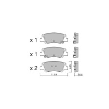 Pastillas de freno traseras GT2i Club para HYUNDAI Sonata VIII (DN8) 2.5 T/GDI 290cv 2019-03-01-