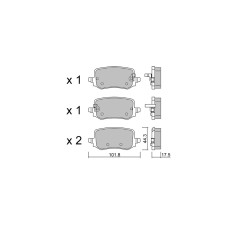 Pastilhas de travão traseiras GT2i Club para KIA Sportage V (NQ5) 1.6 T-GDi Combined Plug-in Hybrid 266 cv 2021-09-01-