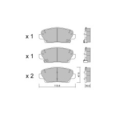 Pastillas de freno delanteras GT2i Club para KIA Picanto III (JA) / Morning 1.6 T-GDI Hybrid 215cv 2017-03-01-