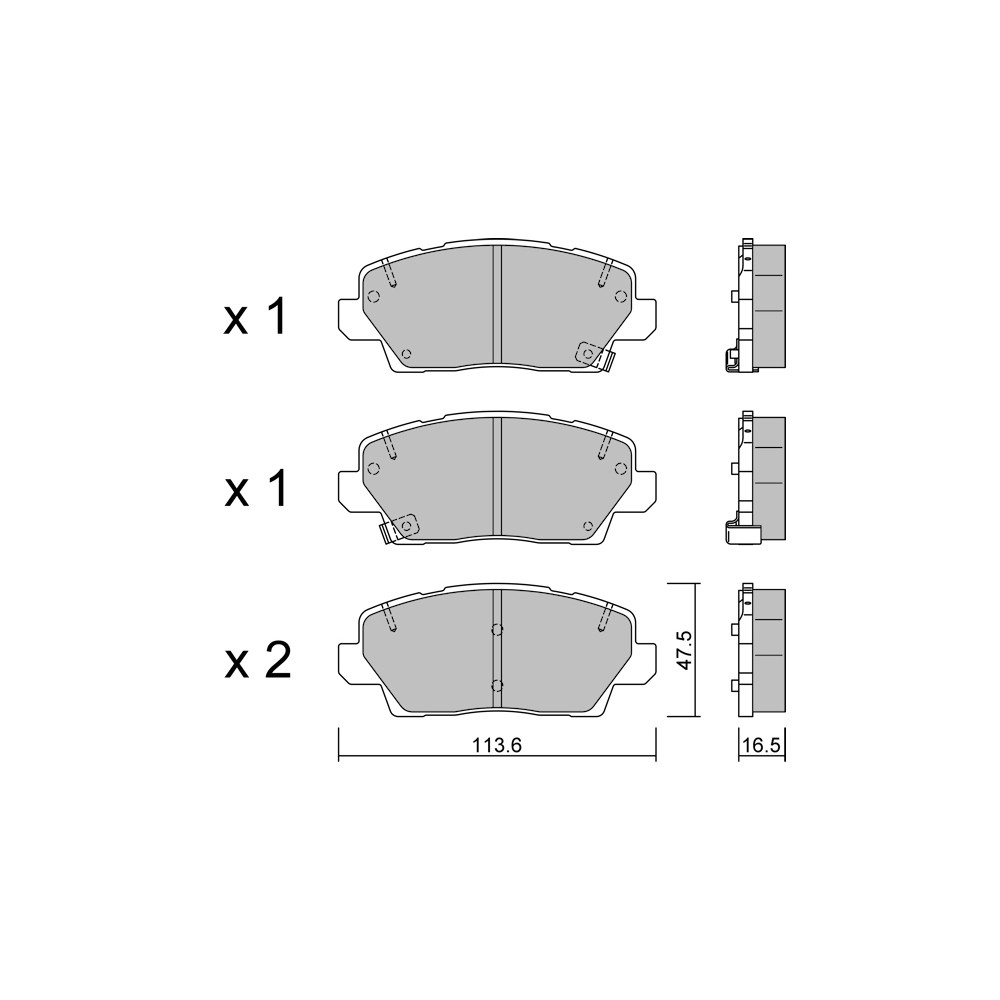 Pastilhas de travão dianteiras GT2i Club para KIA Picanto III (JA) / Morning 1.6 T-GDI Hybrid 215hp 2017-03-01-01-Array