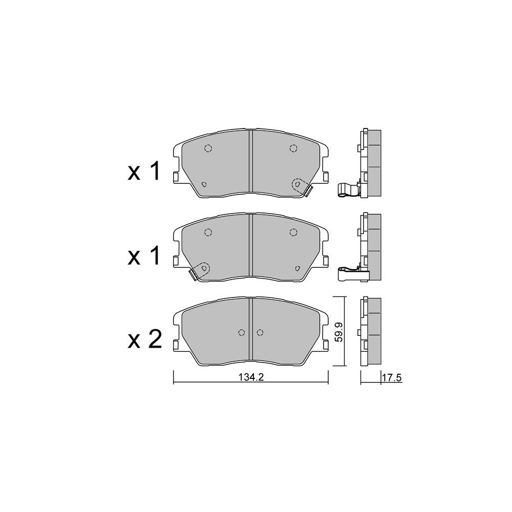 Pastillas de freno delanteras GT2i Club para KIA Soul III (SK3) 3.3 T-GDi 370cv 2019-01-01-Array
