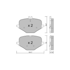 Pastillas de freno traseras GT2i Club para MERCEDES BENZ Classe G III (W463) AMG G 63 4x4² (463.280) 585cv 2018-01-01-