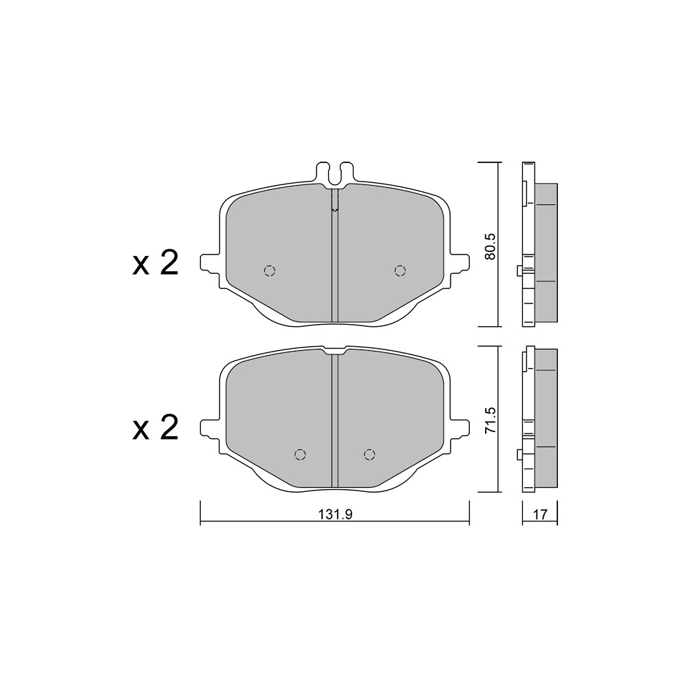 Pastillas de freno traseras GT2i Club para MERCEDES BENZ GLC II (X254) AMG 63 S E Performance 4-matic 680cv 2022-06-01-Array