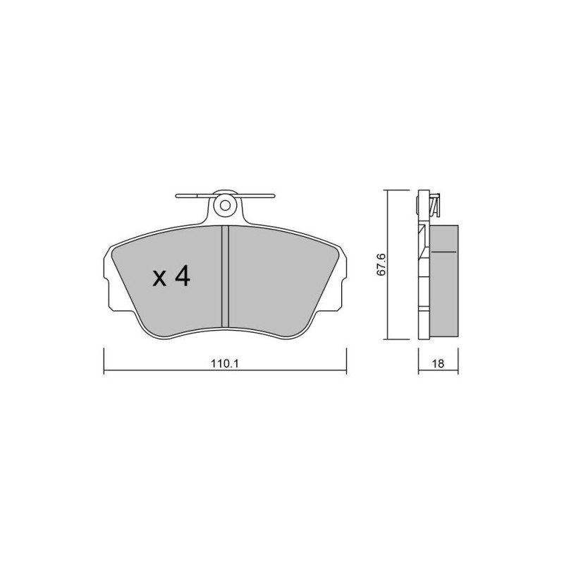 Pastilhas de travão dianteiras GT2i Club para VOLVO 460 L (464) 35 e-tron 170hp 1988-09-01-1996-07-01Array