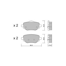 Pastillas de freno delanteras GT2i Club para ALFA ROMEO Junior 1.2 PureTech 100 101cv 2024-04-01-