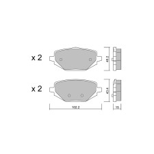 Pastilhas de travão traseiras GT2i Club para RENAULT Captur II E-TECH 160 158hp 2020-01-01-