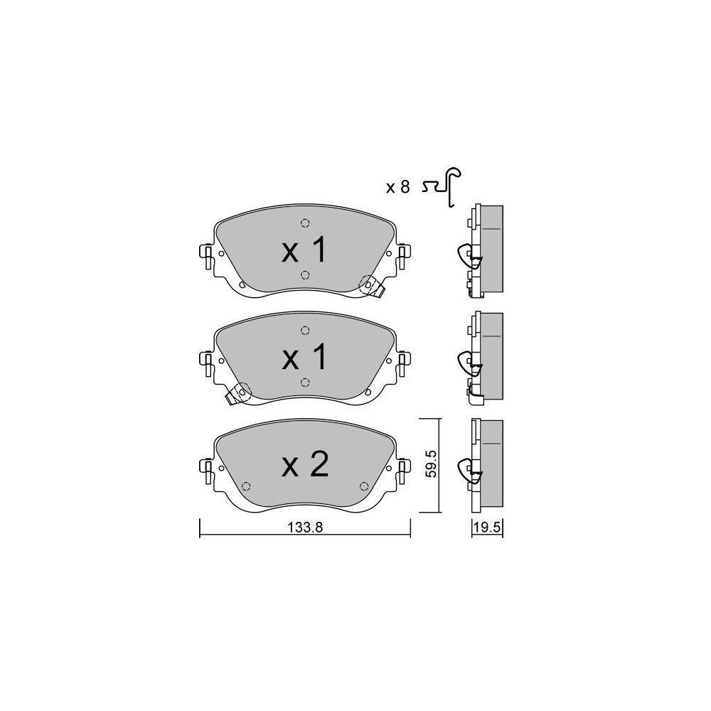 Pastillas de freno delanteras GT2i Club para FIAT Tipo II Sedan (356_) / Egea 2.9 (952AAM24) 510cv 2015-10-01-Array