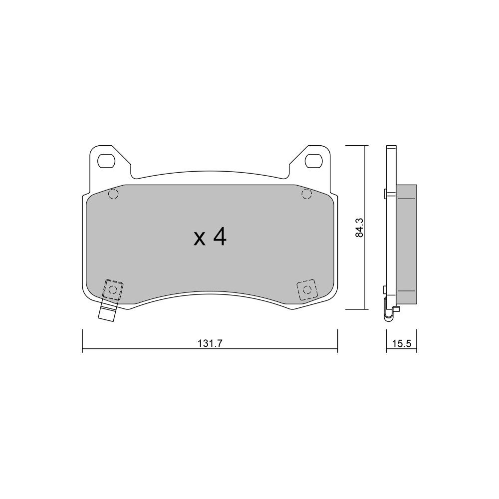 Pastillas de freno delanteras GT2i Club para TESLA Model Y (5YJY) EV Performance AWD 535cv 2019-03-01-Array