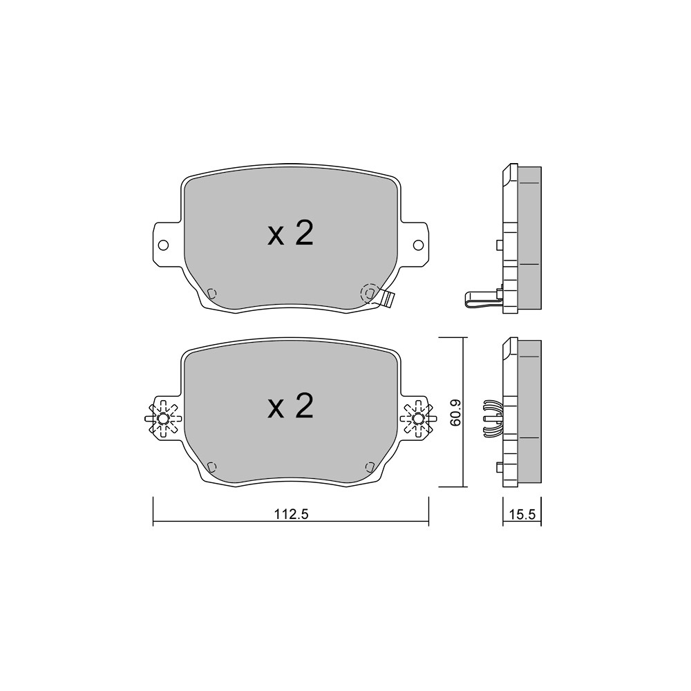 Pastilhas de travão traseiras GT2i Club para TESLA Modelo Y (5YJY) EV Performance AWD 535hp 2019-03-01-Array