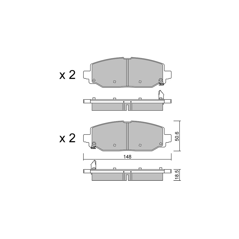 Pastillas de freno traseras GT2i Club para JEEP Wrangler IV (JL) 3.6 VVT (JL72, JL74) 285cv 2017-11-01-Array