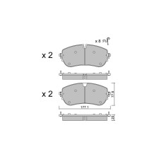 Pastillas de freno delanteras GT2i Club para LAND ROVER Discovery V Sport (L550) 1.5 P300e Hybrid 4x4 309cv 2014-09-01-