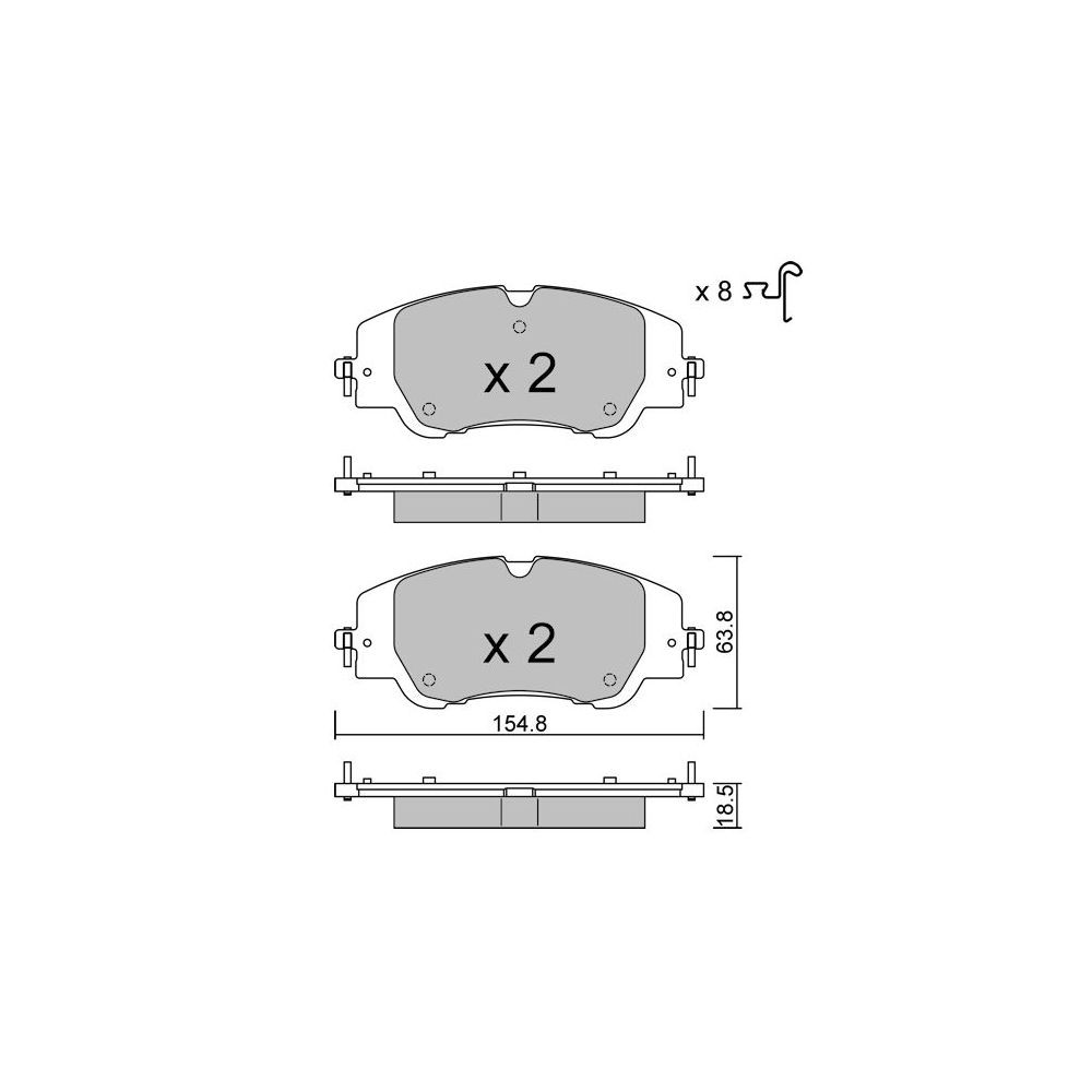 Pastillas de freno delanteras GT2i Club para ALFA ROMEO Junior Electric 240 241cv 2024-04-01-Array