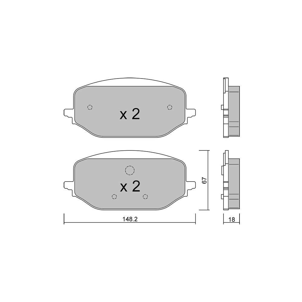 Pastilhas de travão dianteiras GT2i Club para DS DS7 (J4_, JC_) E/TENSE 4x4 300 (J45GBU) 300 cv 2022-09-01-Array