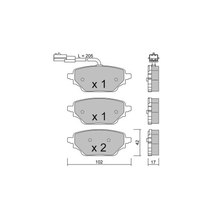 Pastillas de freno traseras GT2i Club para MERCEDES BENZ Citan II Tourer (W420) TCe 130 (KJMB) 131cv 2021-09-01-