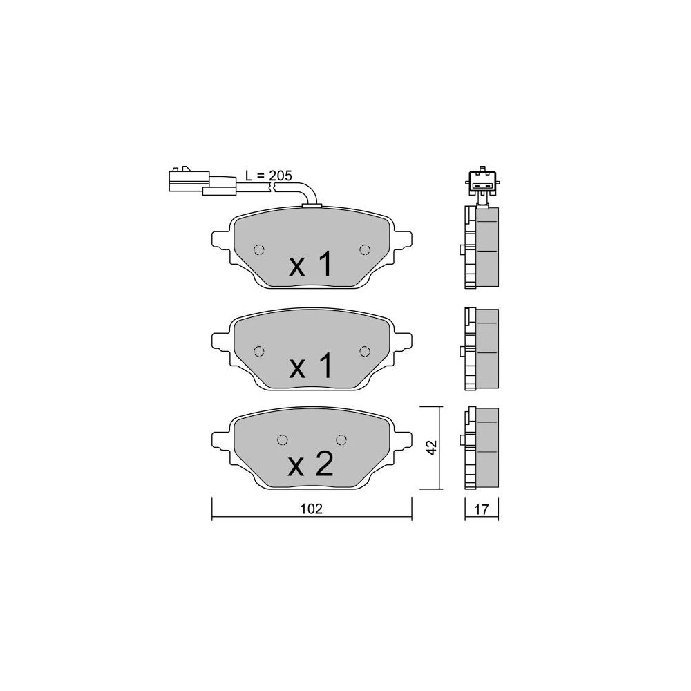 Pastillas de freno traseras GT2i Club para MERCEDES BENZ Citan II Tourer (W420) TCe 130 (KJMB) 131cv 2021-09-01-Array