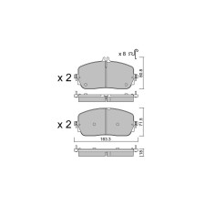 Pastilhas de travão dianteiras GT2i Club para MERCEDES BENZ Classe C V (W206) C 300 e 4-matic (206.056) 313hp 2021-03-01-