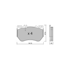 Pastillas de freno delanteras GT2i Club para MERCEDES BENZ Classe C V (W206) AMG C 63 S E Performance 4-matic+ 680cv 2021-03-01-