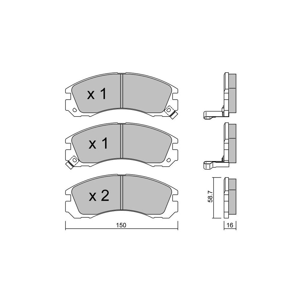 Pastilhas de travão dianteiras GT2i Club para MITSUBISHI 3000 GT / GTO 3.0i Turbo 24V / 4WD 1989-00 - Pinças de travão AkebonoArray