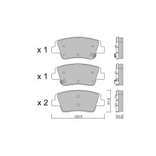 Pastilhas de travão traseiras GT2i Club para KIA EV6 77 AWD 325hp 2021-07-01-