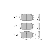 Pastilhas de travão dianteiras GT2i Club para KIA Sportage V (NQ5) 1.6 T-GDi Combined Plug-in Hybrid 266hp 2021-09-01-