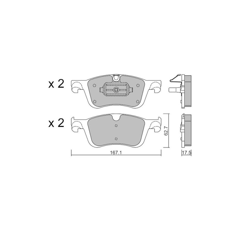 Pastilhas de travão dianteiras GT2i Club para MERCEDES BENZ EQT 200 (420.893) 1.3 DIG-T 141hp 2023-01-01-Array