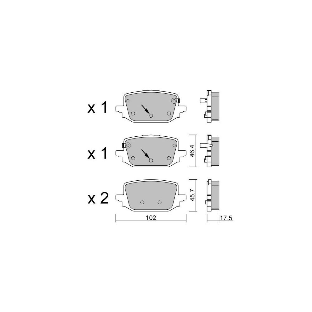 Pastilhas de travão traseiras GT2i Club para NISSAN Qashqai III (J12) 1.5 VC-T 191bhp 2021-04-01-Array