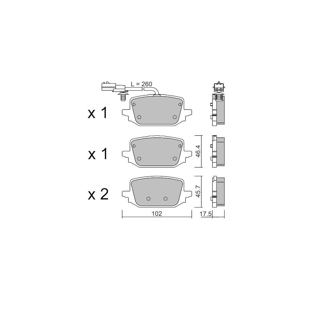 Pastillas de freno traseras GT2i Club para MERCEDES BENZ EQT 200 (420.893) 2.5 Hybrid 185cv 2023-01-01-Array