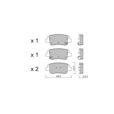 Pastillas de freno traseras GT2i Club para HYUNDAI i20 N 1.6 T-Gdi 2020-  Pinzas de freno Mando