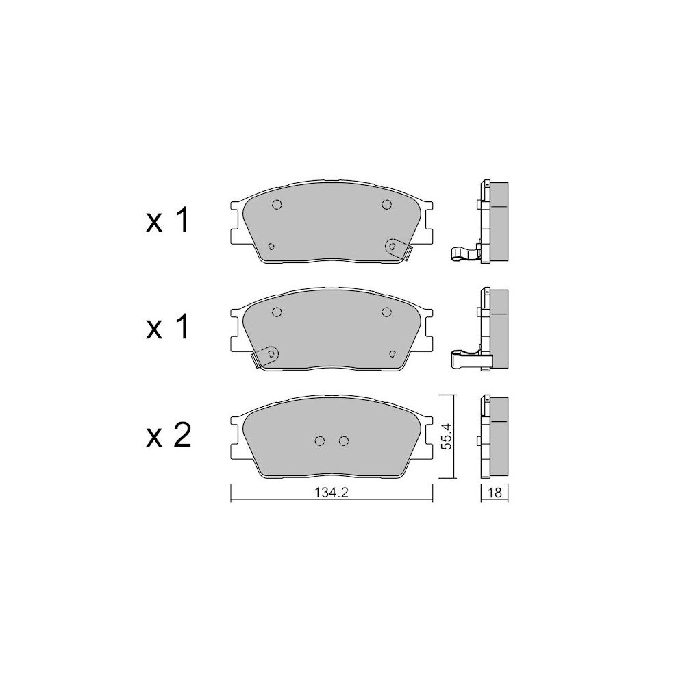 Pastilhas de travão dianteiras GT2i Club para KIA Soul III (SK3) 2.0 4xe Plug/in Hybrid 376hp 2019-01-01-Array