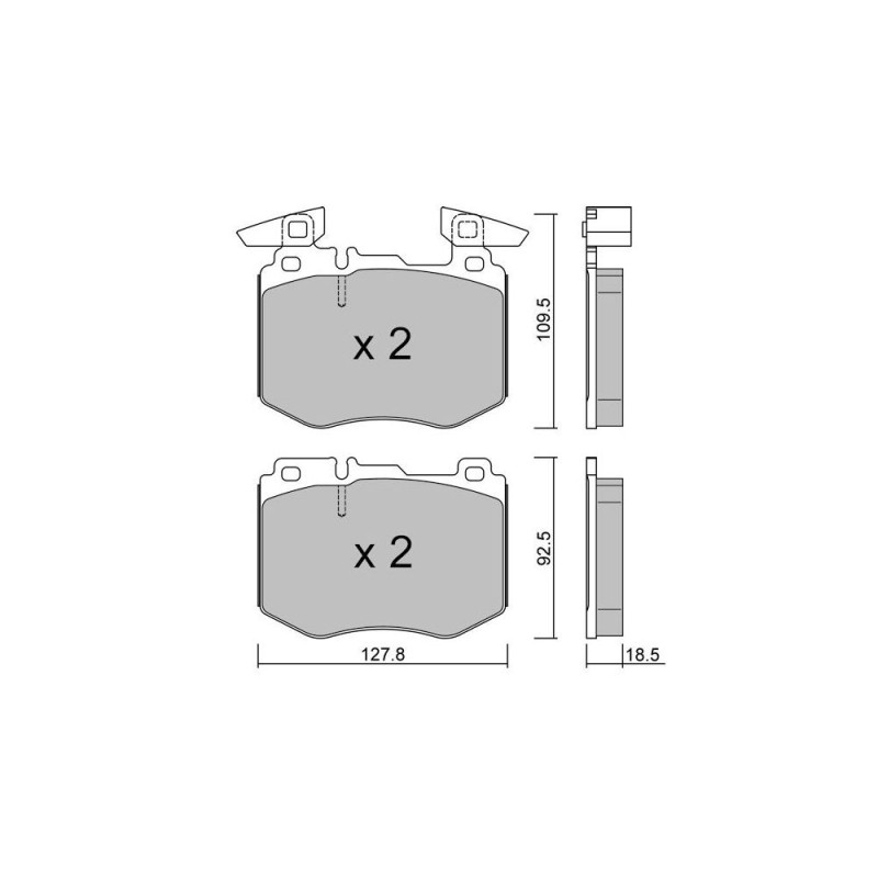 Pastilhas de travão dianteiro GT2i Club para MERCEDES BENZ GLC I (X253) 350 e 4-matic (253.954) 320hp 2015-06-01-Array