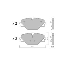 Pastilhas de travão traseiras GT2i Club para LAND ROVER Range Rover V (L460) P635 MHEV AWD 635hp 2021-10-01-