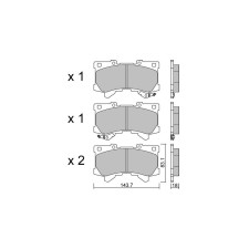 Pastilhas de travão dianteiro GT2i Club para TOYOTA Land Cruiser VIII 300 (_J3_) 600 AWD (VJA310, URJ300) 415hp 2021-07-01-