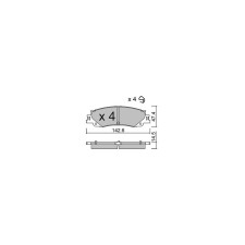 Pastilhas de travão traseiras GT2i Club para TOYOTA Land Cruiser VIII 300 (_J3_) 3.4 415hp 2021-07-01-