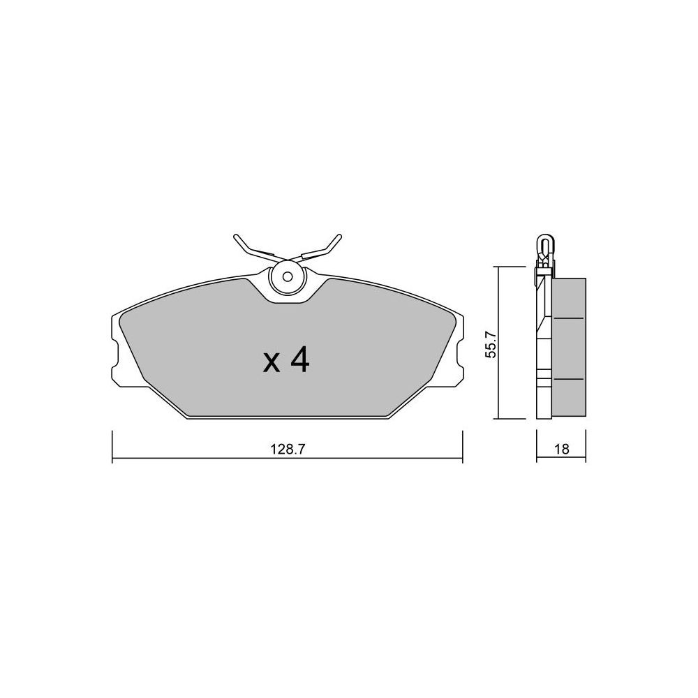 Pastilhas de travão dianteiras GT2i Club para RENAULT Clio II 2.0i 16V RS 1998-05 - Girling Brake CalipersArray