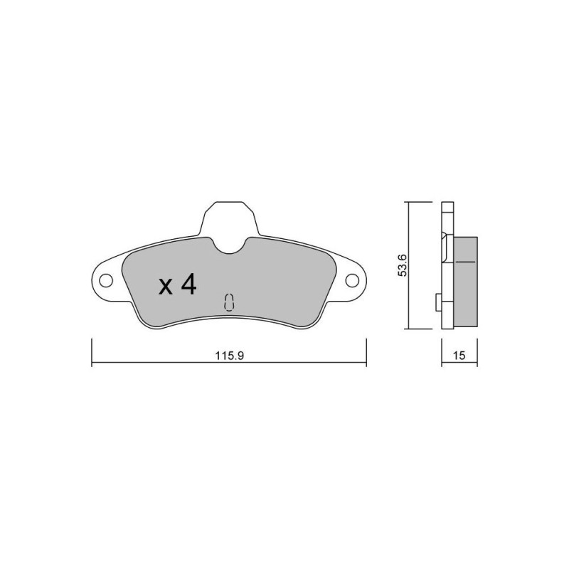 Pastilhas de travão traseiras GT2i Club para FORD Mondeo I (GBP) 2.5 ST 200 206hp 1993-02-01-1996-08-01Array