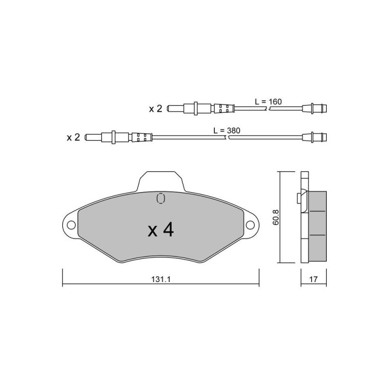 Pastilhas de travão dianteiras GT2i Club para CITROEN Xantia (X1_, X2_) 2.0 i 16V 153hp 1993-03-01-2003-04-01Array