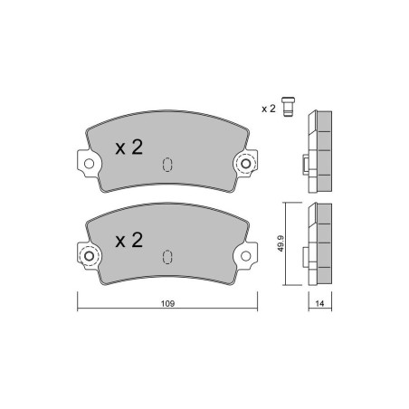 Pastillas de freno traseras GT2i Club para LOTUS Esprit S2 2.2 16V Turbo SE 268cv 1975-10-01-1988-08-01