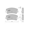 Pastillas de freno traseras GT2i Club para LOTUS Esprit S2 2.2 16V Turbo SE 268cv 1975-10-01-1988-08-01