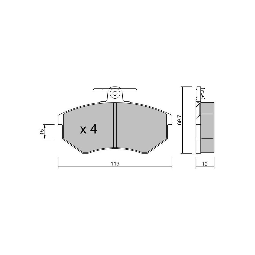 Pastillas de freno delanteras GT2i Club para AUDI 80 V (8C2, B4) 2.0 20 V 161cv 1991-09-01-1994-12-01Array