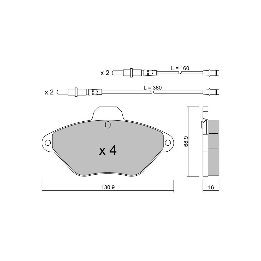 Pastillas de freno delanteras GT2i Club para CITROEN Xantia Break (X1_, X2_) 2.0 i 16V 132cv 1995-06-01-2003-04-30Array