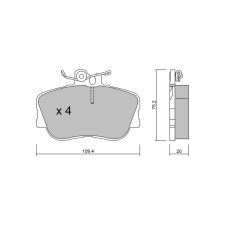 Pastillas de freno delanteras GT2i Club para MERCEDES BENZ Classe C I (W202) 300 (MCV20_, MCV30_) 203cv 1993-03-01-2000-05-01