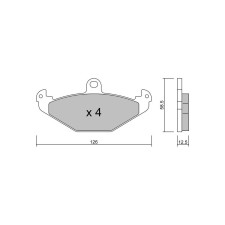 Pastillas de freno traseras GT2i Club para LOTUS Elise 1.8i 16V 1995-21 - Pinzas de freno Brembo