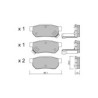 Pastilhas de travão traseiras GT2i Club para HONDA Civic Crx (EG-EH) 1.6i 16V 160 cv 1992-98 - Pinças de travão Akebono