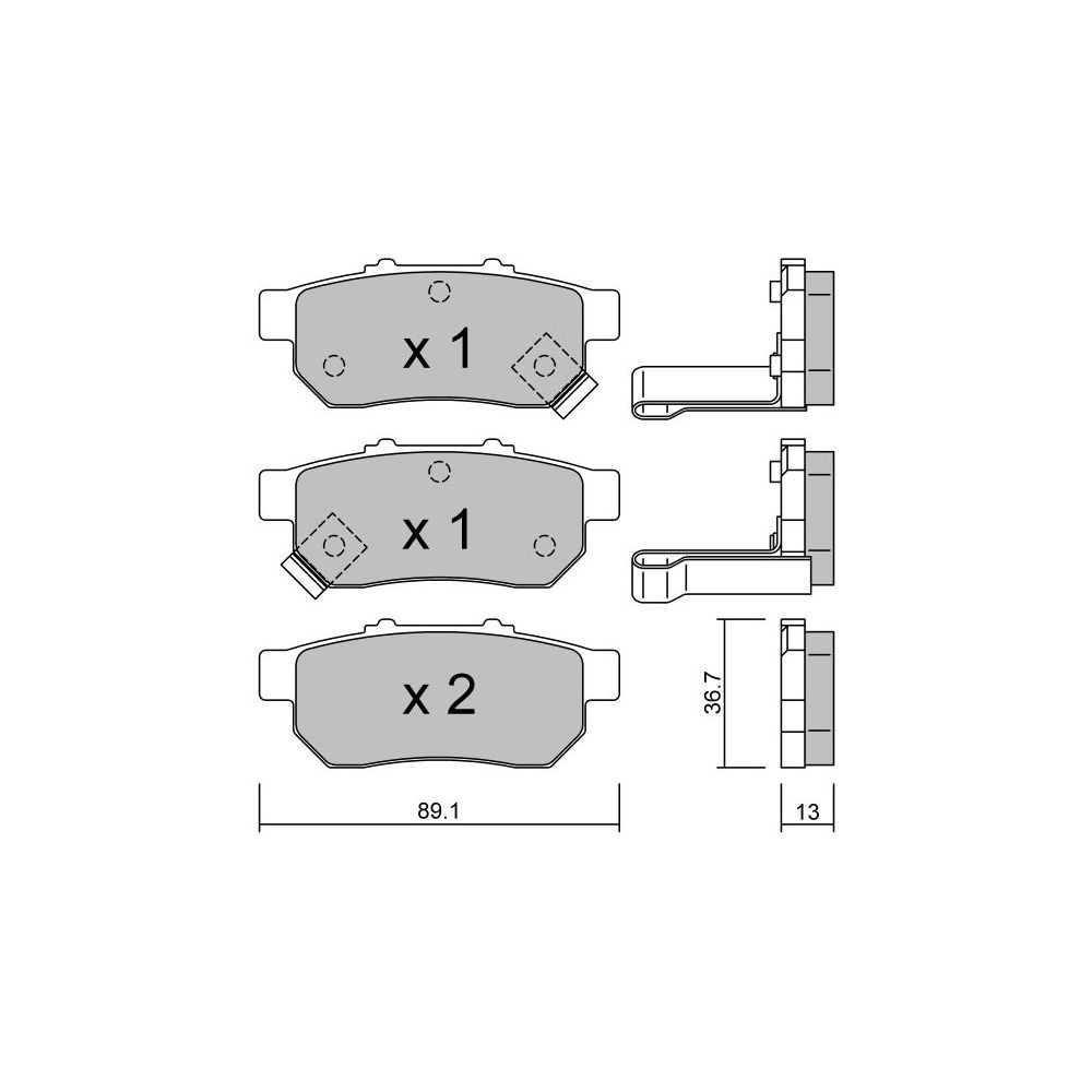 Pastillas de freno traseras GT2i Club para HONDA Jazz IV (GE_, GG_, GP_) / Fit 3.9 4x4 183cv 2007-10-01-Array
