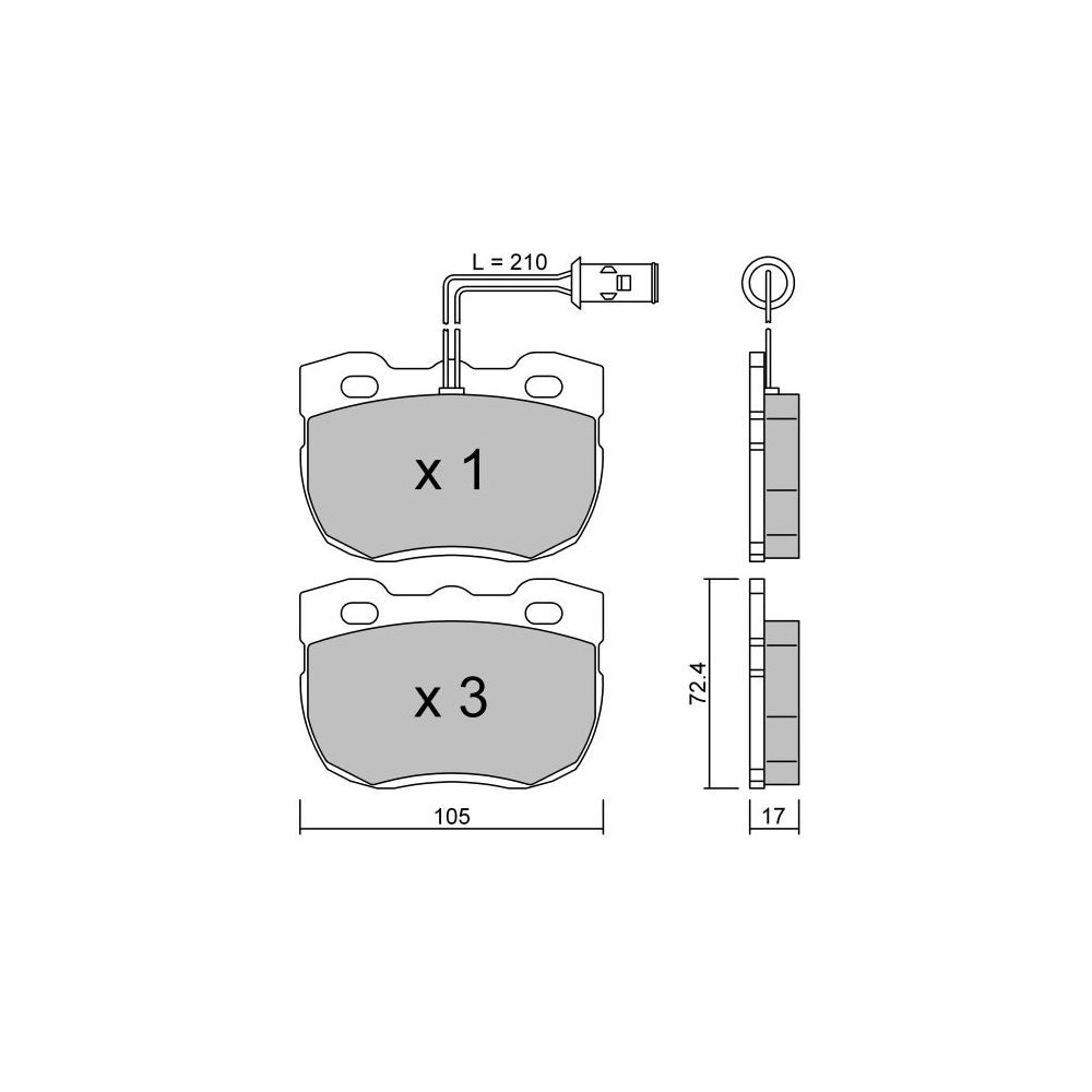 Pastillas de freno delanteras GT2i Club para LAND ROVER Range Rover I 4.3 Vogue LSE 4x4 203cv 1969-10-01-1996-04-01Array
