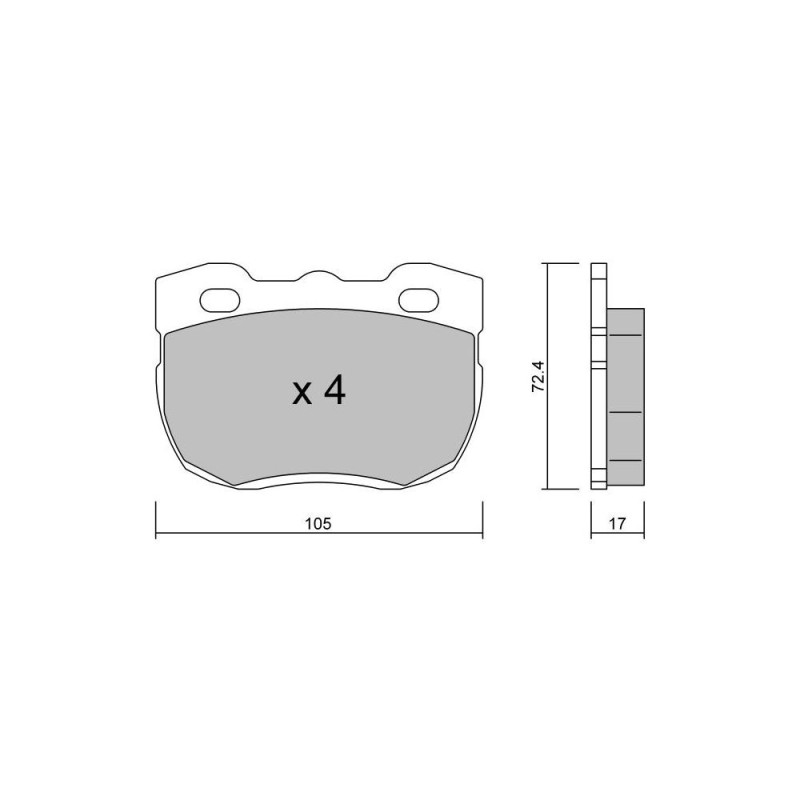 Pastilhas de travão dianteiras GT2i Club para LAND ROVER Defender I Cabrio (L316) 4.0 V8 4x4 185hp 1990-08-01-2016-02-01Array