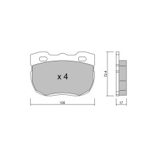 Pastilhas de travão dianteiras GT2i Club para LAND ROVER Defender I Cabrio (L316) 4.0 V8 4x4 185hp 1990-08-01-2016-02-01