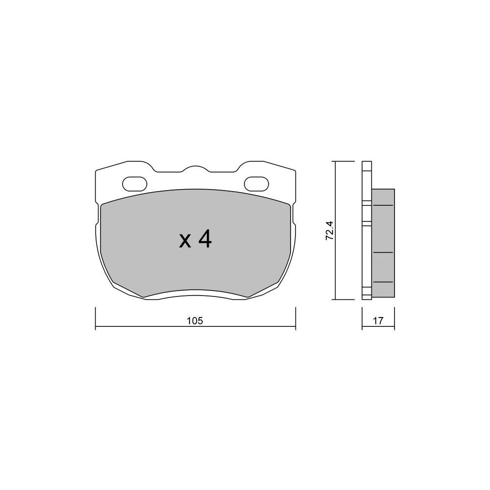 Pastilhas de travão dianteiras GT2i Club para LAND ROVER Defender I Cabrio (L316) 4.0 V8 4x4 185hp 1990-08-01-2016-02-01Array