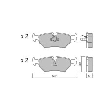 Pastillas de freno traseras GT2i Club para JAGUAR XJ II (XJ40, XJ81) 4.0 364cv 1986-10-01-1994-11-01